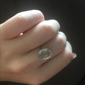⬇️⬇️$69 Genuine green amethyst 925 silver ring